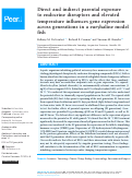 Cover page: Direct and indirect parental exposure to endocrine disruptors and elevated temperature influences gene expression across generations in a euryhaline model fish.