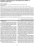 Cover page: Feasibility of administering an oral reproductive inhibitor to resident Canada geese