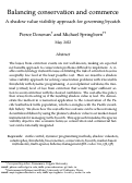 Cover page: Balancing conservation and commerce: A shadow value viability approach for governing bycatch