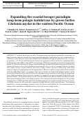 Cover page: Expanding the coastal forager paradigm: long-term pelagic habitat use by green turtles Chelonia mydas in the eastern Pacific Ocean