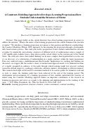 Cover page: A Construct-Modeling Approach to Develop a Learning Progression of how Students Understand the Structure of Matter