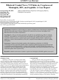 Cover page: Bilateral Cranial Nerve VI Palsies in Cryptococcal Meningitis, HIV, and Syphilis: A Case Report