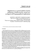 Cover page: Flightlessness in psammophilous beetles inhabiting a Mediterranean coastal area: ecological and biogeographical implications