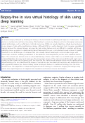 Cover page: Biopsy-free in vivo virtual histology of skin using deep learning