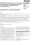 Cover page: Analyzing Linguistic Disparities in Telehealth Care Outcomes at a Multidisciplinary Craniofacial Center.