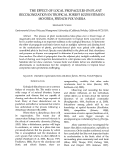 Cover page of The effect of local propagules on plant recolonization in tropical forest ecosystems in Mo'orea, French Polynesia