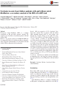 Cover page: Serelaxin in acute heart failure patients with and without atrial fibrillation: a secondary analysis of the RELAX-AHF trial.