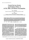 Cover page: Central nervous system and peripheral effects of ACTH, MSH, and related neuropeptides