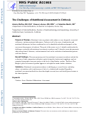 Cover page: The Challenges of Nutritional Assessment in Cirrhosis