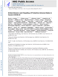 Cover page: Global absence and targeting of protective immune states in severe COVID-19