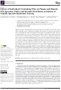 Cover page: Effects of Individual Circulating FFAs on Plasma and Hepatic FFA Epoxides, Diols, and Epoxide-Diol Ratios as Indices of Soluble Epoxide Hydrolase Activity