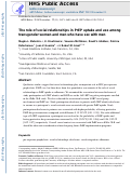 Cover page: The Role of Social Relationships in PrEP Uptake and Use Among Transgender Women and Men Who Have Sex with Men