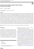 Cover page: Awareness of the relative quality of spatial working memory representations.