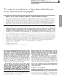 Cover page: The treatment and outcomes of early-stage epithelial ovarian cancer: have we made any progress?