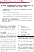 Cover page: Agreement Among Radiographs, Fluoroscopy and Bronchoscopy in Documentation of Airway Collapse in Dogs