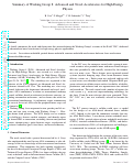 Cover page: Summary of Working Group 8: Advanced and Novel Accelerators for High Energy Physics