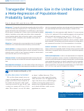 Cover page: Transgender Population Size in the United States: a Meta-Regression of Population-Based Probability Samples