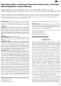 Cover page: Publication Rates of Abstracts Presented at the Society of General Internal Medicine Annual Meeting