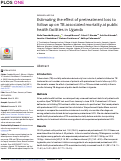 Cover page: Estimating the effect of pretreatment loss to follow up on TB associated mortality at public health facilities in Uganda