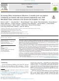 Cover page: Increasing Ebola transmission behaviors 6&nbsp;months post-vaccination: Comparing vaccinated and unvaccinated populations near 2018 Mbandaka Ebola outbreak in the Democratic Republic of Congo.