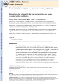 Cover page: Biomarkers for osteoarthritis: Current position and steps towards further validation