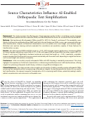 Cover page: Source Characteristics Influence AI-Enabled Orthopaedic Text Simplification: Recommendations for the Future.