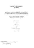 Cover page: Comprehensive Assessment and Specific Learning Disabilities: A Comparison of Discrepancy Versus RTI Psychological Reports