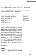 Cover page: Discharge home health services referral and 30-day all-cause readmission in older adults with heart failure