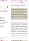 Cover page: Wing morphing allows gulls to modulate static pitch stability during gliding
