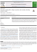 Cover page: The effects of elite public colleges on primary and secondary schooling markets in India