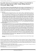 Cover page: Non‐ASD outcomes at 36 months in siblings at familial risk for autism spectrum disorder (ASD): A baby siblings research consortium (BSRC) study