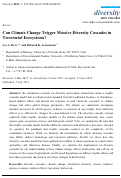 Cover page: Can Climate Change Trigger Massive Diversity Cascades in Terrestrial Ecosystems?