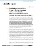 Cover page: Endometrial microbiota is more diverse in people with endometriosis than symptomatic controls.