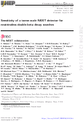 Cover page: Sensitivity of a tonne-scale NEXT detector for neutrinoless double-beta decay searches