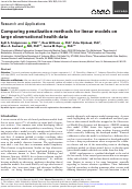 Cover page: Comparing penalization methods for linear models on large observational health data.