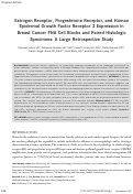 Cover page: Estrogen receptor, progesterone receptor, and human epidermal growth factor receptor 2 expression in breast cancer FNA cell blocks and paired histologic specimens: A large retrospective study