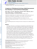 Cover page: Comparison of tibiofemoral joint space width measurements from standing CT and fixed flexion radiography