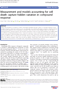 Cover page: Measurement and models accounting for cell death capture hidden variation in compound response