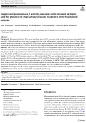 Cover page: Suppressed Paraoxonase-1 Activity and Elevated Oxylipins Associate with the Presence of Small Airways Disease in Patients with Rheumatoid Arthritis