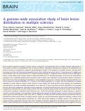 Cover page: A genome-wide association study of brain lesion distribution in multiple sclerosis.