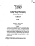 Cover page: Integrating testing techniques through process programming