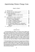 Cover page: Apportioning Climate Change Costs