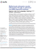 Cover page: Methotrexate attenuates vascular inflammation through an adenosine-microRNA dependent pathway