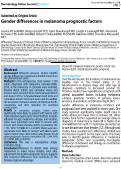 Cover page: Gender differences in melanoma prognostic factors