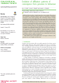 Cover page: Evolution of affiliation: patterns of convergence from genomes to behaviour.