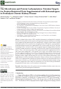 Cover page: The Microbiome and Protein Carbamylation: Potential Targets for Protein-Restricted Diets Supplemented with Ketoanalogues in Predialysis Chronic Kidney Disease.