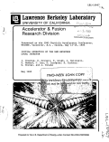 Cover page: INITIAL OPERATION OF THE NEW BEVATRON LOCAL INJECTOR