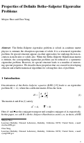 Cover page: Properties of Definite Bethe–Salpeter Eigenvalue Problems