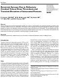 Cover page: Recurrent Syncope Due to Refractory Cerebral Venous Sinus Thrombosis and Transient Elevations of Intracranial Pressure