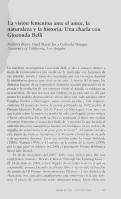 Cover page: La visión femenina ante el amor, la naturaleza y la historia: Una charla con Gioconda Belli